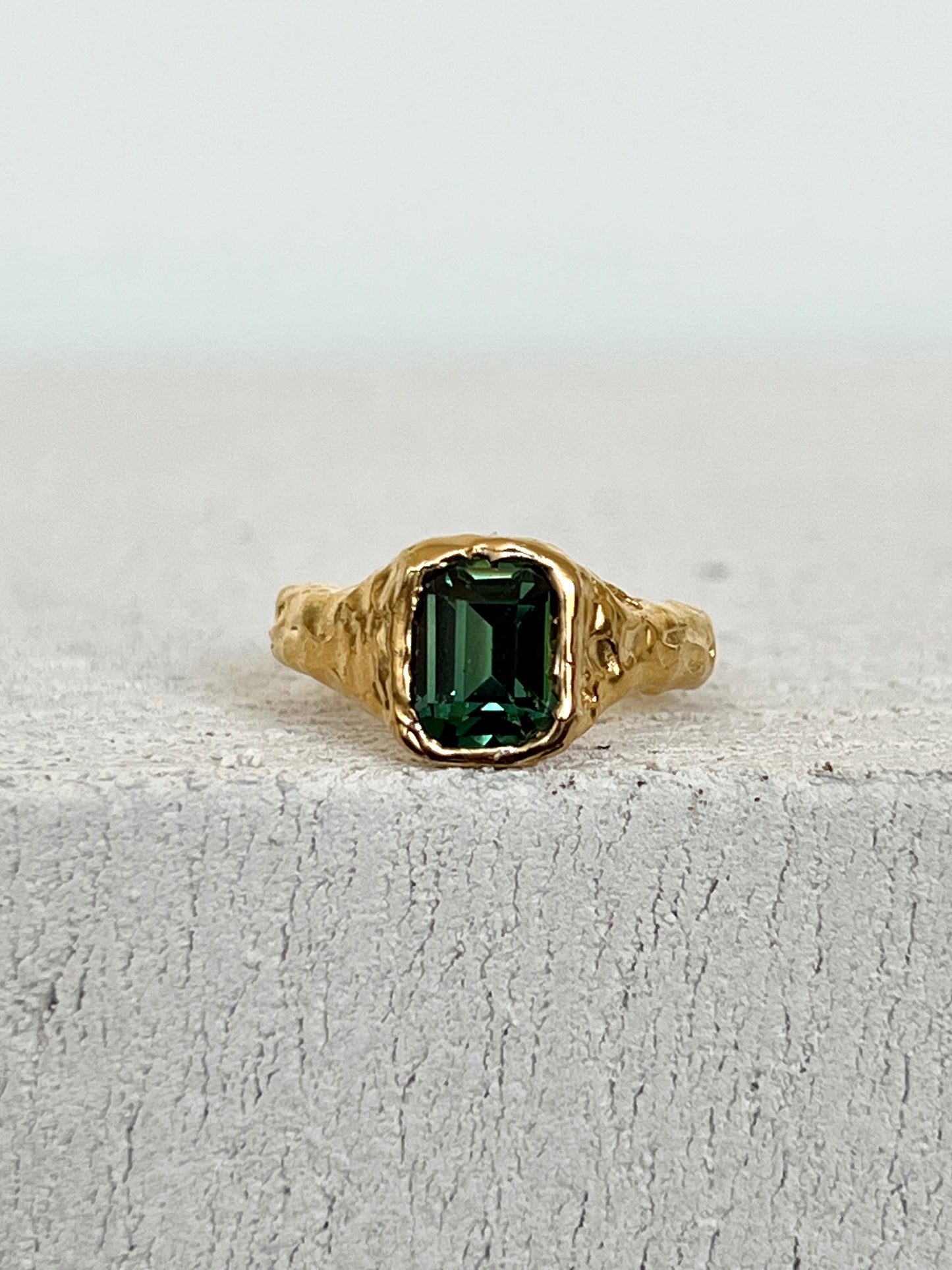 Bague Lava 1 Vert Tourmaline