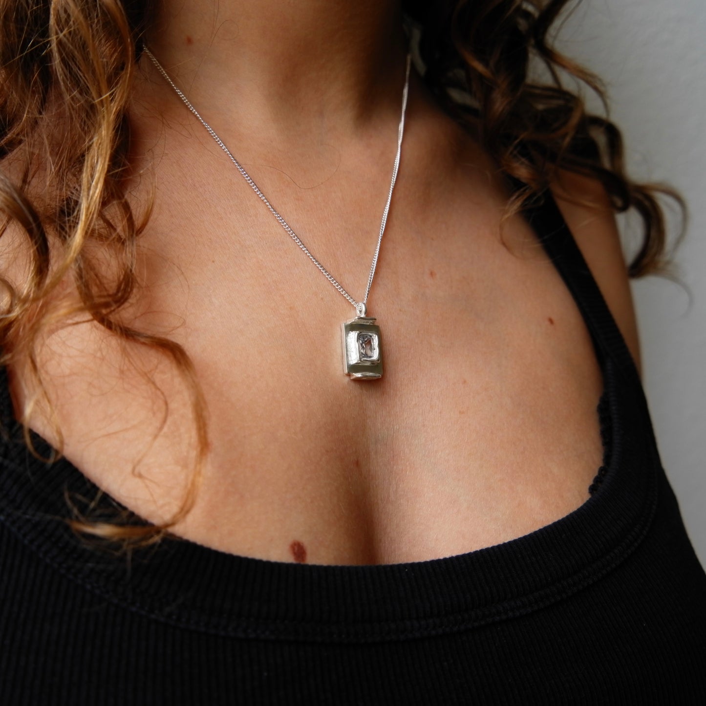 Pendentif Art Deco Blanc