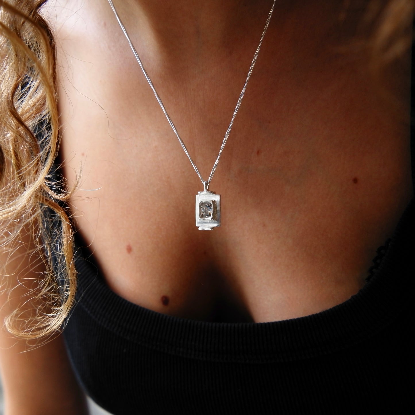 Pendentif Art Deco Blanc