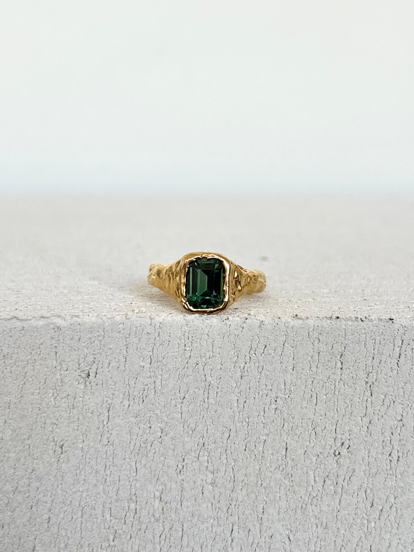 Bague Lava 1 Vert Tourmaline