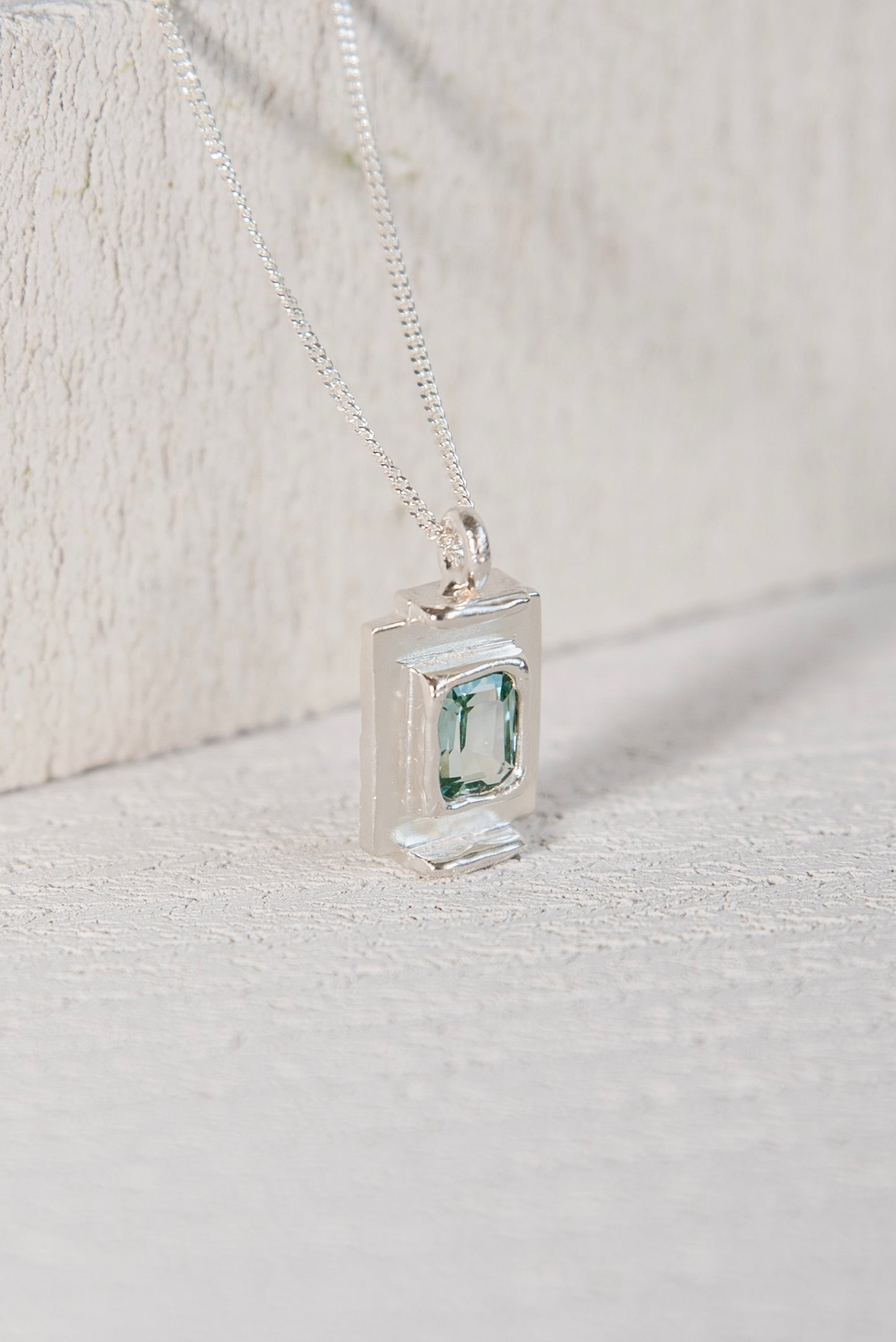 Pendentif Art Deco Bleu Turquoise