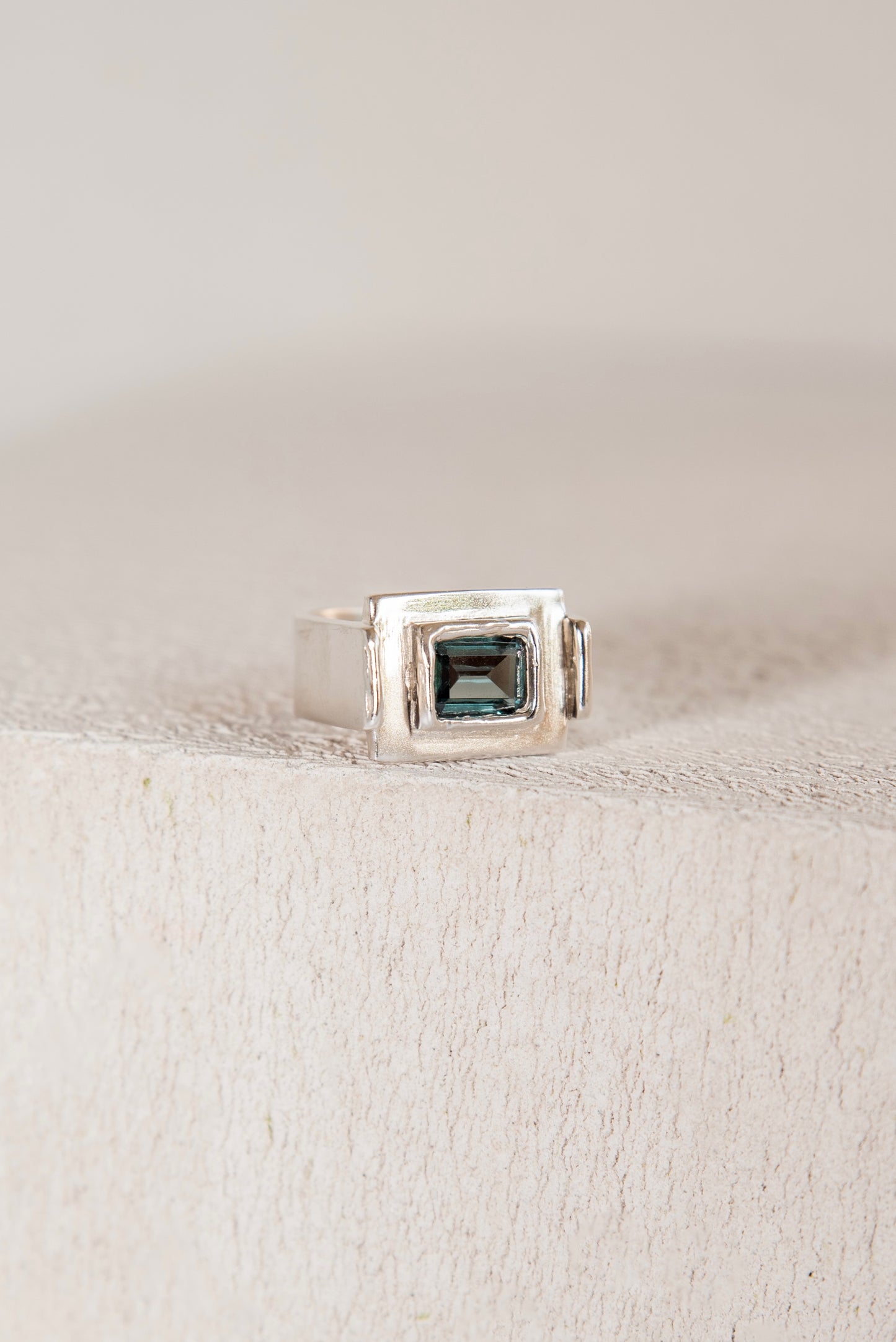 Bague Art Deco Vert