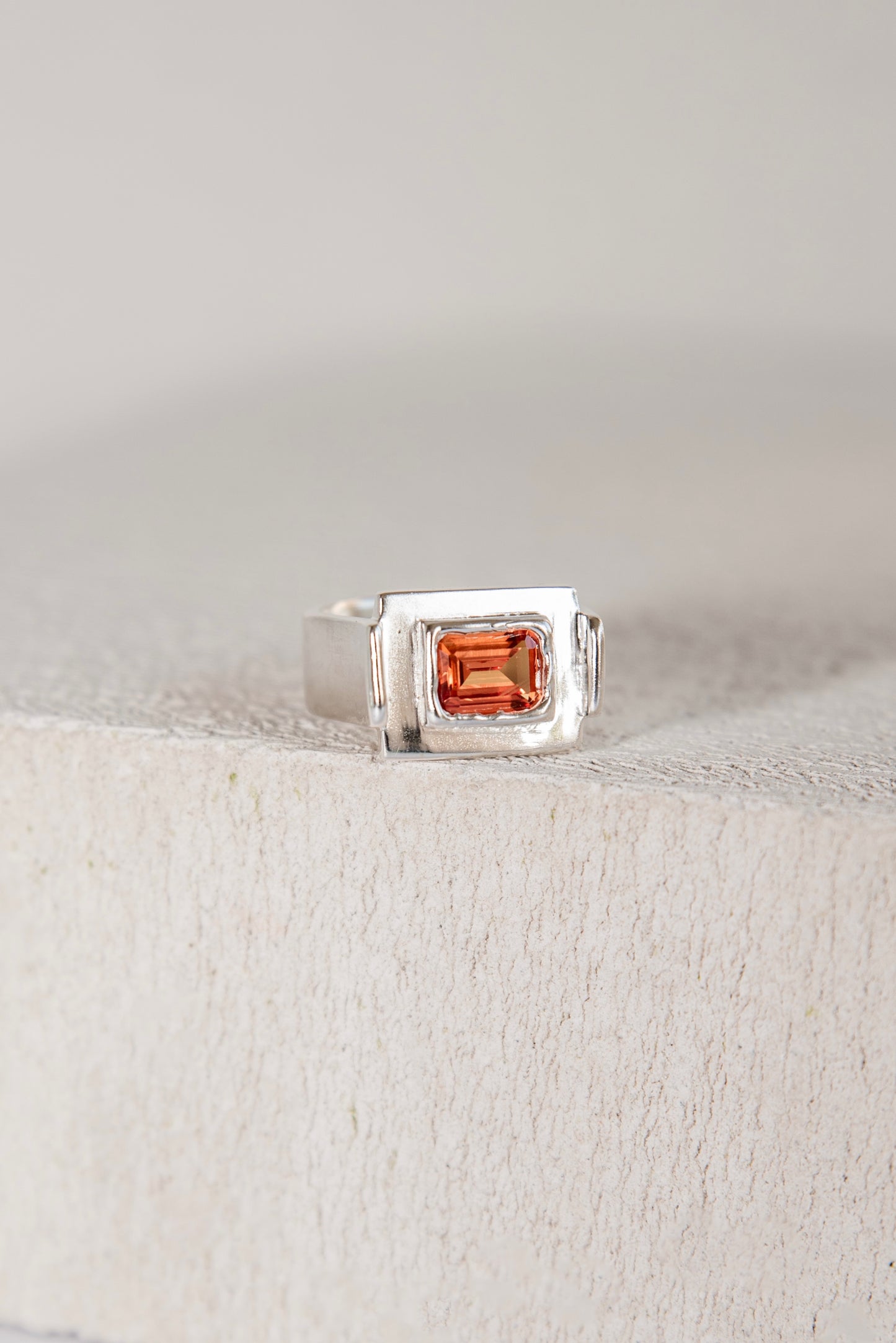 Bague Art Deco Orange