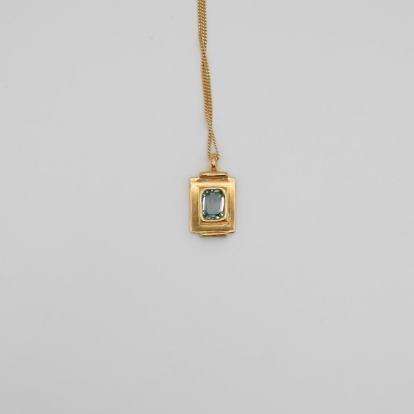 Pendentif Art Deco Bleu Turquoise