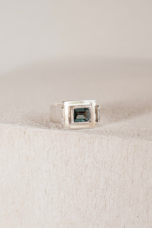 Bague Art Deco Vert