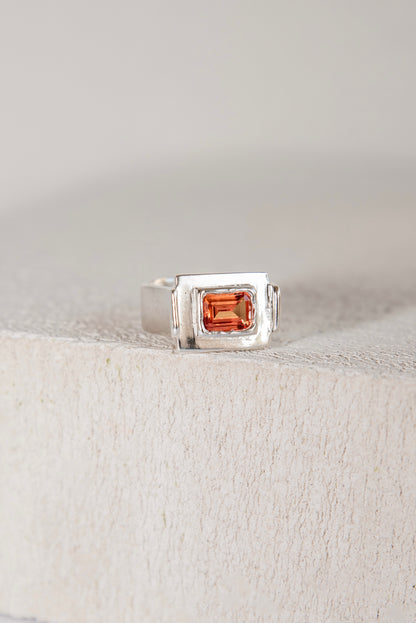 Bague Art Deco Orange