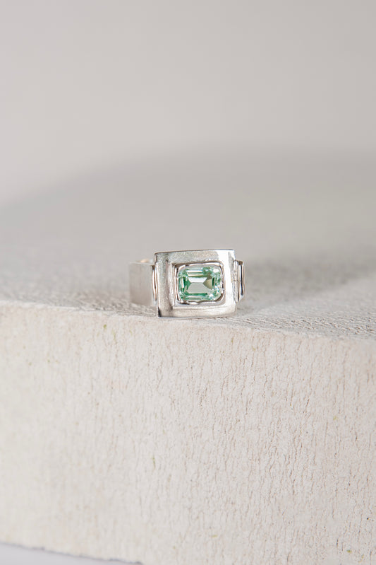 Bague Art Deco Bleu Turquoise