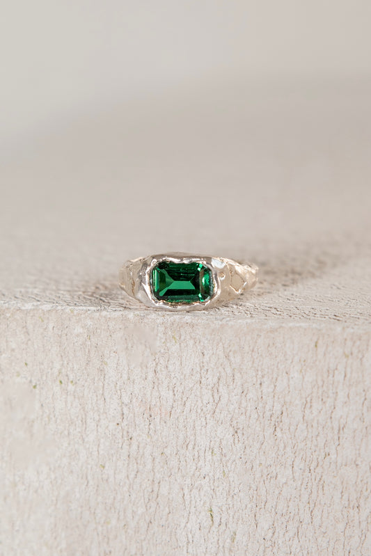 Smaragdgroene Lava 2 Ring