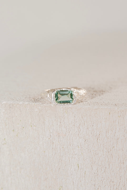 Lava 2 turquoise blauwe ring